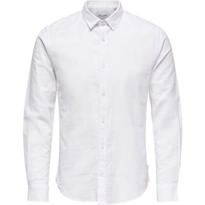 Only & Sons Male košile ONSCAIDEN lněná košile Tričko Only & Sons Male košile ONSCAIDEN lněná košile Tričko