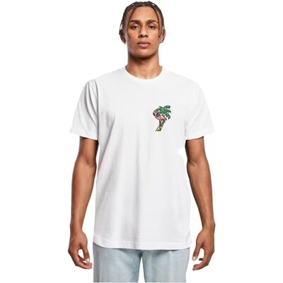 Mister Tee Pánské Flamingo tričko Round Neck, bílá, M Mister Tee Pánské Flamingo tričko Round Neck, bílá, M