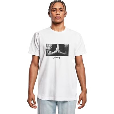 Mister Tee Pánské tričko Pray Tee, Bílá/pulentní zahrada, XL Mister Tee Pánské tričko Pray Tee, Bílá/pulentní zahrada, XL