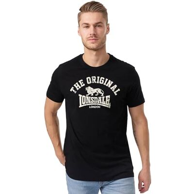 Lonsdale pánské tričko s dlouhým rukávem tričko Regular Fit l černá Lonsdale pánské tričko s dlouhým rukávem tričko Regular Fit l černá