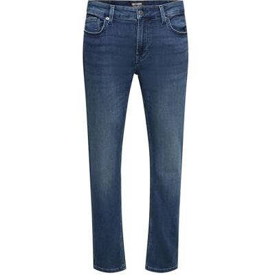 ONLY & SONS Pánské Slim Jeans Onsloom Dark Blue Sweat Pk 3631 Noos, Blu (Blue Denim Blue Denim), 28 W/34 L ONLY & SONS Pánské Slim Jeans Onsloom Dark Blue Sweat Pk 3631 Noos, Blu (Blue Denim Blue Denim), 28 W/34 L
