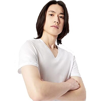 Giorgio Armani Pánské tričko Pima Cotton V-neck, bílá, XS Giorgio Armani Pánské tričko Pima Cotton V-neck, bílá, XS