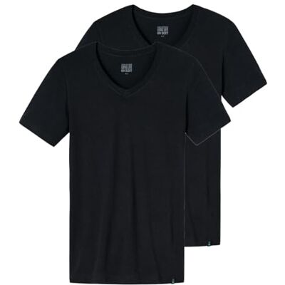 Schiesser Pánské tričko krátký rukáv 1/2 nátělník Long Life Soft V-Neck 149043, Modročerná_149043, M Schiesser Pánské tričko krátký rukáv 1/2 nátělník Long Life Soft V-Neck 149043, Modročerná_149043, M