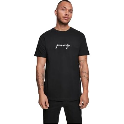 Mister Tee Pánské tričko Mt887-pray Emb Tee (balení 1 ks), černá, XXL Mister Tee Pánské tričko Mt887-pray Emb Tee (balení 1 ks), černá, XXL