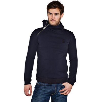 G-STAR pánské Longsleeve navy hooded l/s, bez límce, Uni, Námořnická modrá G-STAR pánské Longsleeve navy hooded l/s, bez límce, Uni, Námořnická modrá
