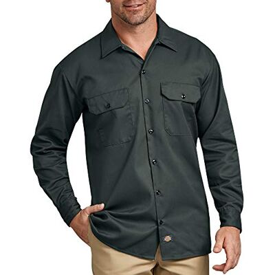 Dickies Pánské tričko s dlouhým rukávem košile s dlouhým rukávem, Hunter Green, XL Dickies Pánské tričko s dlouhým rukávem košile s dlouhým rukávem, Hunter Green, XL