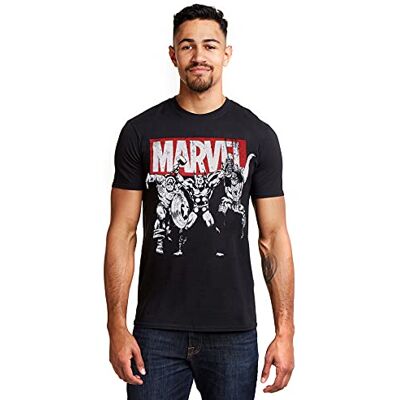 Marvel Pánské Trio Heroes tričko, černá (Black BLK), L Marvel Pánské Trio Heroes tričko, černá (Black BLK), L