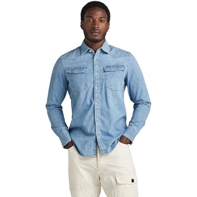 G-STAR RAW pánské unisex 3301 slim tričko, Modrá (Medium Aged D12697-d013-071) G-STAR RAW pánské unisex 3301 slim tričko, Modrá (Medium Aged D12697-d013-071)