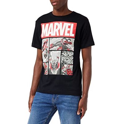 Marvel Pánské Heroes Comics tričko, černá (Black BLK), L Marvel Pánské Heroes Comics tričko, černá (Black BLK), L