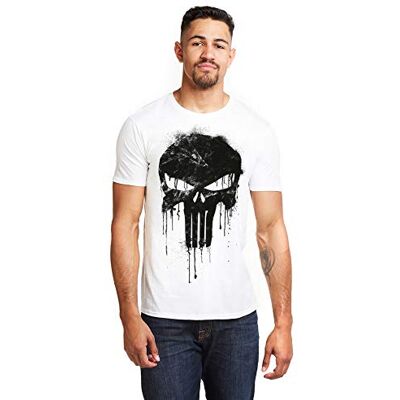 Marvel Pánské tričko Avengers Punisher Skull, bílá (White White). Marvel Pánské tričko Avengers Punisher Skull, bílá (White White).