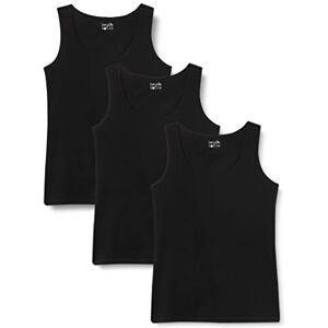 Berydale Dámský tank top ze 100% bavlny v balení více, černá, M Berydale Dámský tank top ze 100% bavlny v balení více, černá, M