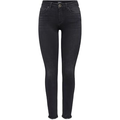 ONLY Dámské džíny Female Skinny Jeans Onlblush Střední pas Skinny Fit Délka kotníku Jeans, Zwart Denim ONLY Dámské džíny Female Skinny Jeans Onlblush Střední pas Skinny Fit Délka kotníku Jeans, Zwart Denim