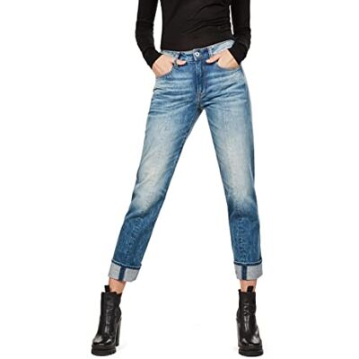 G-STAR RAW Dámské džíny Lanc 3D s vysokým pasem Straight, modrá G-STAR RAW Dámské džíny Lanc 3D s vysokým pasem Straight, modrá