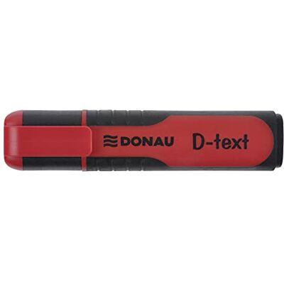 DONAU 7358001PL-04 D-Text zvýrazňovač / Highlighter Textliner Netoxický inkoust, klínový hrot Světelné barvy Vysoká kvalita/pogumované strany stopky Tloušťka linky 1-5 mm, červená DONAU 7358001PL-04 D-Text zvýrazňovač / Highlighter Textliner Netoxický inkoust, klínový hrot Světelné barvy Vysoká kvalita/pogumované strany stopky Tloušťka linky 1-5 mm, červená