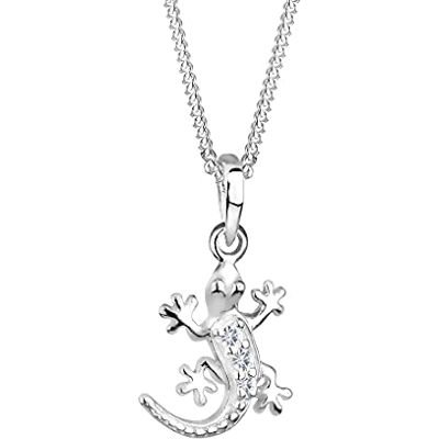 Elli Dámský náhrdelník Gecko přívěsek ještěrka s krystaly stříbro 925 Elli Dámský náhrdelník Gecko přívěsek ještěrka s krystaly stříbro 925