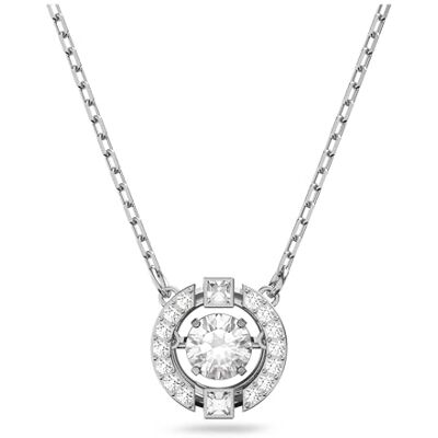 Swarovski Kolekce náušnic a náhrdelníků Una, Univerzální velikost, Krystaly, rhodiované, zirkon / bílá, Krystal Swarovski Kolekce náušnic a náhrdelníků Una, Univerzální velikost, Krystaly, rhodiované, zirkon / bílá, Krystal