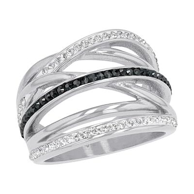 s.Oliver Prsten z ušlechtilé oceli Dámské prsteny, s krystalem, šedý, dodává se v dárkové krabičce na šperky, Kov, Křišťál s.Oliver Prsten z ušlechtilé oceli Dámské prsteny, s krystalem, šedý, dodává se v dárkové krabičce na šperky, Kov, Křišťál