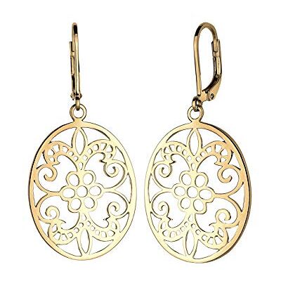 Elli Dámské náušnice s ornamentem orientální Floral romantické ze sterlingového stříbra 925, Mincovní stříbro, Bez drahokamu Elli Dámské náušnice s ornamentem orientální Floral romantické ze sterlingového stříbra 925, Mincovní stříbro, Bez drahokamu