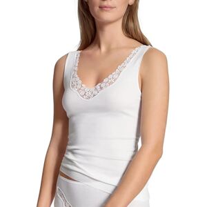Calida Ženský Sense tank top dámský, výstřih do V, jemné žebrování, nastavitelná ramínka, bez švů a lemů, bílá Calida Ženský Sense tank top dámský, výstřih do V, jemné žebrování, nastavitelná ramínka, bez švů a lemů, bílá