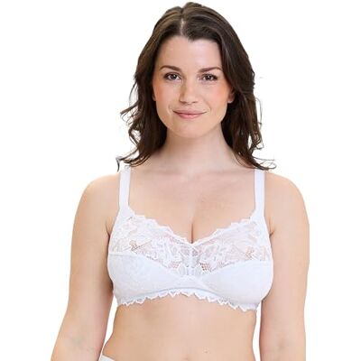 Sans Complexe – Coton d'Arum – podprsenka bez kostic – Z prolamované květinové krajky a bavlny – široká ramínka – dámská Sans Complexe – Coton d'Arum – podprsenka bez kostic – Z prolamované květinové krajky a bavlny – široká ramínka – dámská