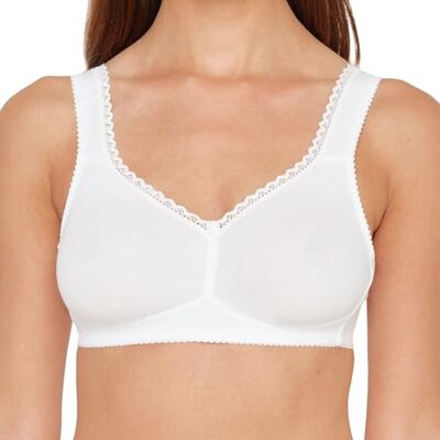 Susa Bavlněná podprsenka dámská bez kostic Organic Cotton, dámské podprsenky s tvarovanými košíčky, optimální držení, Polstrovaná ramínka Susa Bavlněná podprsenka dámská bez kostic Organic Cotton, dámské podprsenky s tvarovanými košíčky, optimální držení, Polstrovaná ramínka