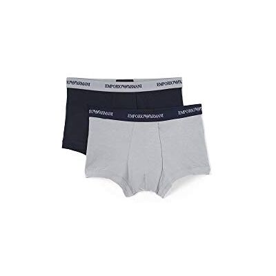 Giorgio Armani Intimates pánské boxerky, elastické, 2dílné balení, bavlna, bez zásahu, Grey/Marine, S Giorgio Armani Intimates pánské boxerky, elastické, 2dílné balení, bavlna, bez zásahu, Grey/Marine, S