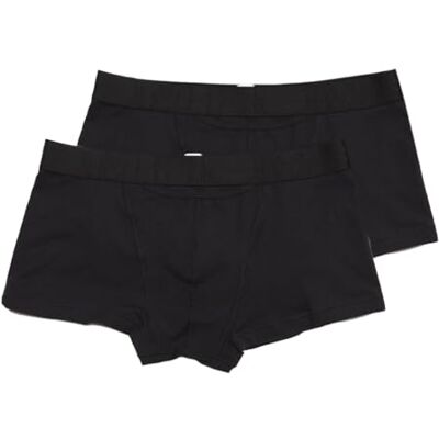 HOM Pánské balení po 2 kusech H01 Shorts, Boxerky asic, Boxerský dopis Soft Cotton černé, černá (Noir, Noir V001), M HOM Pánské balení po 2 kusech H01 Shorts, Boxerky asic, Boxerský dopis Soft Cotton černé, černá (Noir, Noir V001), M