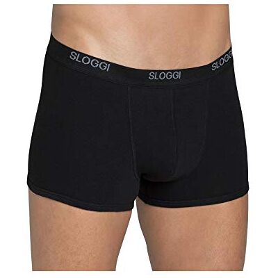 Sloggi Men Basic retro šortky balení 2 ks, černá Sloggi Men Basic retro šortky balení 2 ks, černá