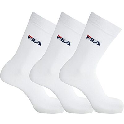 Fila Unisex F9630 Ponožky Uni (3 ks v balení), bílá, 43-46 Fila Unisex F9630 Ponožky Uni (3 ks v balení), bílá, 43-46