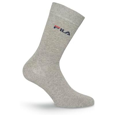 Fila Unisex F9630 Ponožky Uni (3 ks v balení), Šedá, 43-46 Fila Unisex F9630 Ponožky Uni (3 ks v balení), Šedá, 43-46