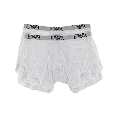 Giorgio Armani Pánské boxerky Men's Basic Essential Monogram balení 2 ks boxerek (balení 2 ks), bílá/bílá, M Giorgio Armani Pánské boxerky Men's Basic Essential Monogram balení 2 ks boxerek (balení 2 ks), bílá/bílá, M