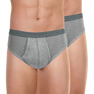 Athena Men's Organic Cotton High Waisted Open Briefs Slip (Pack of 2) Athena Men's Organic Cotton High Waisted Open Briefs Slip (Pack of 2)