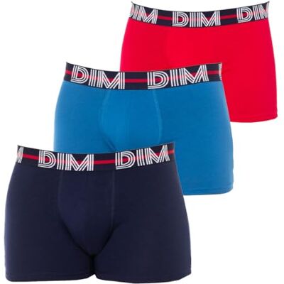 DIM Homme Boxershorts Style Powerful Cotton Stretch x3 Farbiger Grafikgürtel Optimaler Komfort Weiche, dehnbare Baumwolle DIM Homme Boxershorts Style Powerful Cotton Stretch x3 Farbiger Grafikgürtel Optimaler Komfort Weiche, dehnbare Baumwolle