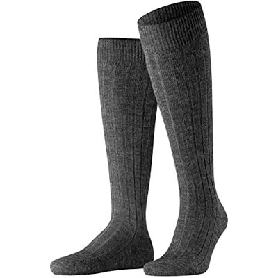 FALKE Men's Koberec v botě Knee-High Socks Breathable Climate Regulating Odour-Neutralising Wool Long Thick Ribbed Warm Plush Sole Plain Hard-Wearing Flat Seam For Pressure-Free Toes 1 pár, Šedá FALKE Men's Koberec v botě Knee-High Socks Breathable Climate Regulating Odour-Neutralising Wool Long Thick Ribbed Warm Plush Sole Plain Hard-Wearing Flat Seam For Pressure-Free Toes 1 pár, Šedá