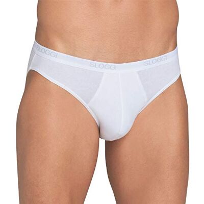 Sloggi Herren Unterhose men Basic Mini , 2-Pack, 6, Weiß Sloggi Herren Unterhose men Basic Mini , 2-Pack, 6, Weiß