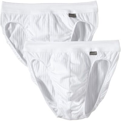 Schiesser Essentials Authentic Rio slipy dvojité balení jednobarevné bílé, Bílá_105984, L Schiesser Essentials Authentic Rio slipy dvojité balení jednobarevné bílé, Bílá_105984, L