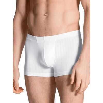 Calida Pure & Style pánské boxerky, mužná jehlová šňůrka, s gumovým páskem potaženým látkou, prodyšné, bílá Calida Pure & Style pánské boxerky, mužná jehlová šňůrka, s gumovým páskem potaženým látkou, prodyšné, bílá