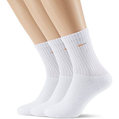 Camano Unisex balení 3 ks sportovních ponožek Basic s komfortním pasem dámské a pánské punčochy, bílá (White 1), 43-46 Camano Unisex balení 3 ks sportovních ponožek Basic s komfortním pasem dámské a pánské punčochy, bílá (White 1), 43-46