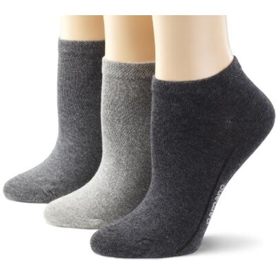 Camano Unisex ponožky do tenisek, Wirk (balení 3 ks), Šedá/Bílá/Černá, 35-37 Camano Unisex ponožky do tenisek, Wirk (balení 3 ks), Šedá/Bílá/Černá, 35-37