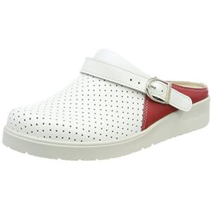Berkemann Unisex Tec-pro-brage pracovní clogs, bílá, červená. Berkemann Unisex Tec-pro-brage pracovní clogs, bílá, červená.