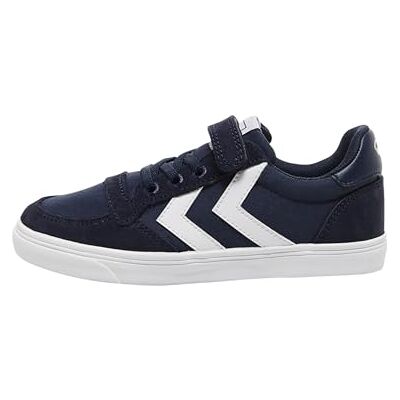 hummel Tenisky pro chlapce a dívky Slimmer Stadil Low JR Unisex dětské tenisky se suchým zipem robustní boty z plátna a semiše komfortní střih hummel Tenisky pro chlapce a dívky Slimmer Stadil Low JR Unisex dětské tenisky se suchým zipem robustní boty z plátna a semiše komfortní střih