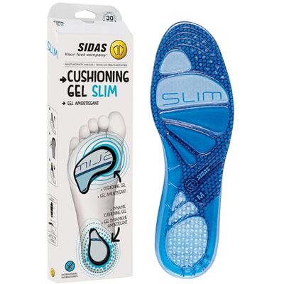 Sidas Unisex Cushioning gelové úzké vložky podešve, modré, Medium EU Sidas Unisex Cushioning gelové úzké vložky podešve, modré, Medium EU
