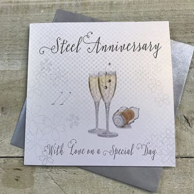 White Cotton Cards Erinnerungsalbum, Hochzeit, with Love On Your Special Day, zum 11. Hochzeitstag White Cotton Cards Erinnerungsalbum, Hochzeit, with Love On Your Special Day, zum 11. Hochzeitstag