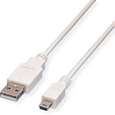 Value USB 2. 0 kabel, typ A 5-Pin Mini, bílý, 0,8 m Value USB 2. 0 kabel, typ A 5-Pin Mini, bílý, 0,8 m