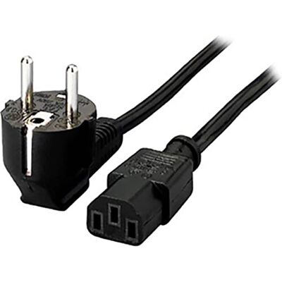 Equip Síťový kabel přípojka. Schukon. 1,80 m zahnutý černý polysáček Equip Síťový kabel přípojka. Schukon. 1,80 m zahnutý černý polysáček