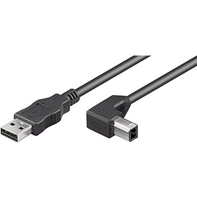 goobay 50856 USB 2.0 auf USB B Druckerkabel 90 Grad Stecker / für Scanner & Drucker / Scannerkabel Universal kompatibel Dell Epson / Schwarz / 2 Meter goobay 50856 USB 2.0 auf USB B Druckerkabel 90 Grad Stecker / für Scanner & Drucker / Scannerkabel Universal kompatibel Dell Epson / Schwarz / 2 Meter