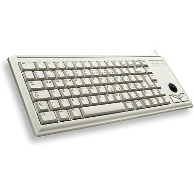 Cherry G84-4400, kompaktní klávesnice s trackball, rozložení EU (QWERTY), kabelové připojení (USB přípojka), 2 tlačítka myši, mechanické spínače ML, šedá Cherry G84-4400, kompaktní klávesnice s trackball, rozložení EU (QWERTY), kabelové připojení (USB přípojka), 2 tlačítka myši, mechanické spínače ML, šedá