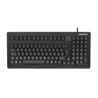 Cherry G80-1800, kompaktní mechanická klávesnice pro průmyslové aplikace, rozložení EU (QWERTY), kabelové připojení (USB a PS/2), MX Black spínače, černá Cherry G80-1800, kompaktní mechanická klávesnice pro průmyslové aplikace, rozložení EU (QWERTY), kabelové připojení (USB a PS/2), MX Black spínače, černá