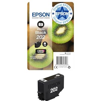Epson 202 Photo Black Kiwi Genuine, Claria Premium Ink Cartridge, standardní kapacita Epson 202 Photo Black Kiwi Genuine, Claria Premium Ink Cartridge, standardní kapacita