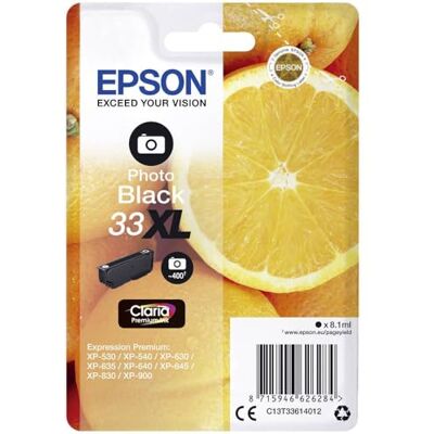 Epson T3357 Orange, inkoust Claria Premium, tisk textu a lesklý fotografický tisk (multibalení 5 barev) (CYMK + foto- černá) 33XL Epson T3357 Orange, inkoust Claria Premium, tisk textu a lesklý fotografický tisk (multibalení 5 barev) (CYMK + foto- černá) 33XL